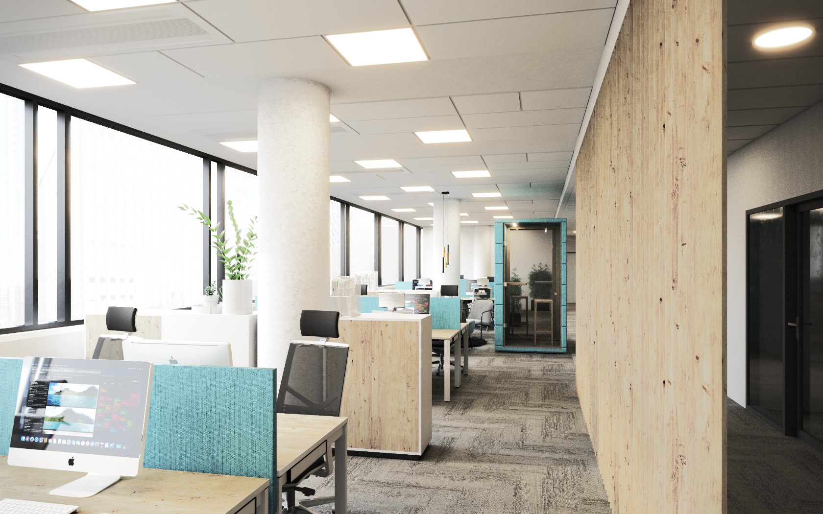 Assa Abloy — open space panorama