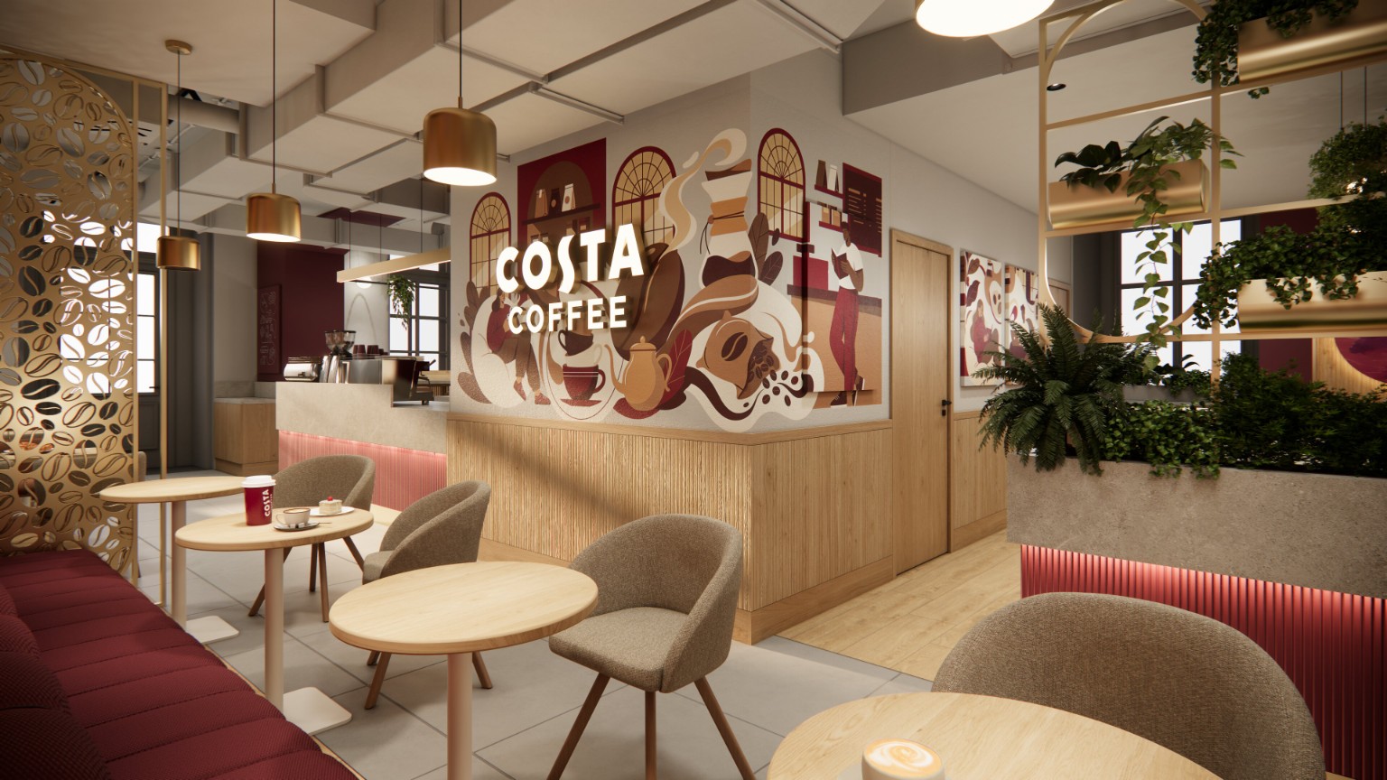 Costa Coffee — dekorace
