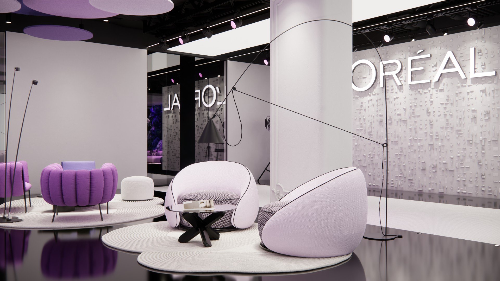 L'Oréal — logo stěna